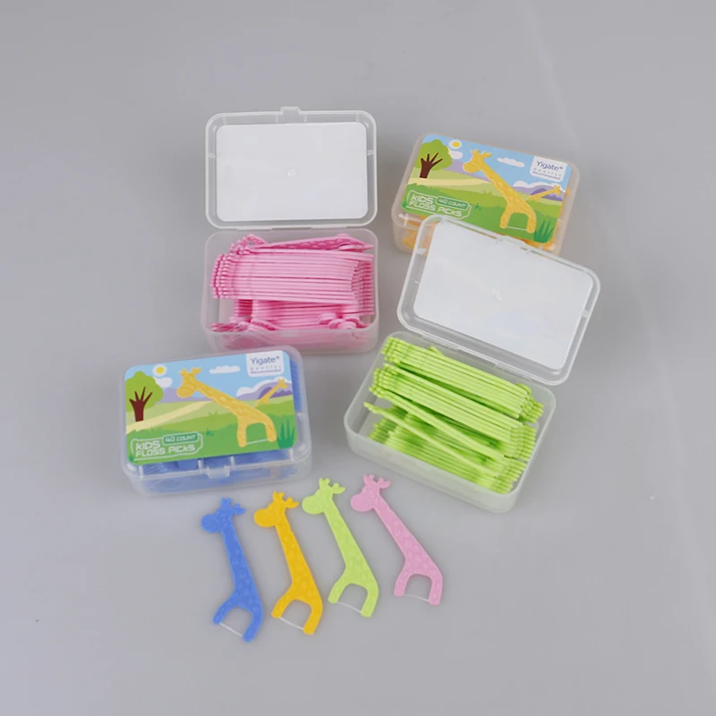 

1box Kids Dental Floss Flosser, Children Cartoon Picks Teeth Toothpicks Stick
