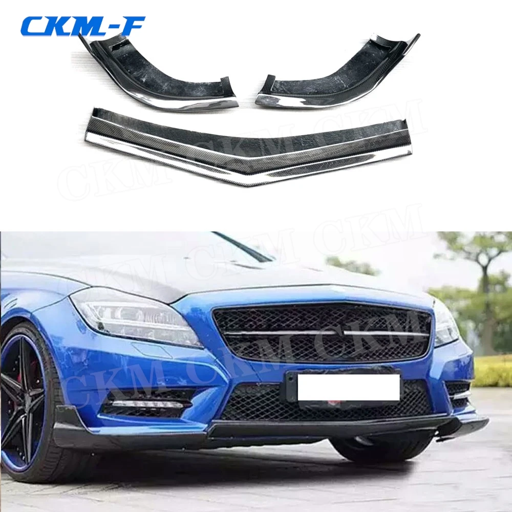 Передний спойлер из углеродного волокна для Mercedes Benz CLS Class W218 CLS350 550 CLS63 2012 2013 2014