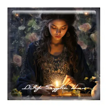 10 шт./Лот Хэллоуин ведьма колдрон хрустальный шар Сова квадратная фото стекло