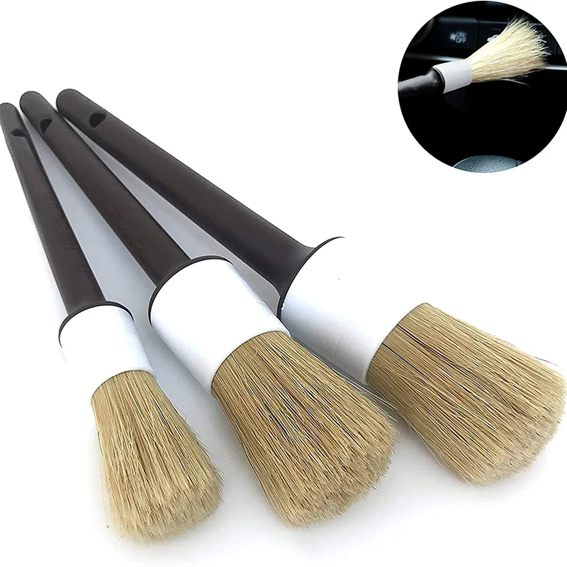 

5pcs Detailing Brush Set Car Brushes Car Detailing Brush For Car Cleaning Detailing Brush Dashboard Air Outlet Wheel Brush