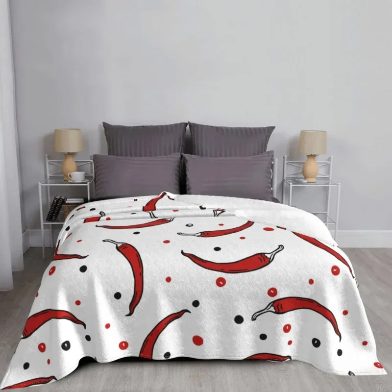 

Hot Chili Peppers Blanket Fleece Winter Multi-Function Super Warm Throw Blankets For Sofa Outdoor Bedspreads