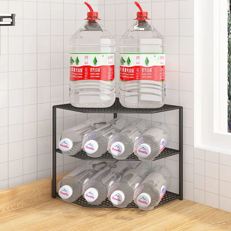 

3 Layer Kitchen Bathroom Shelf Organizer Corner Storage Rack Self Shower Caddy Spice Rack Seasoning Bottles Holder Organizer