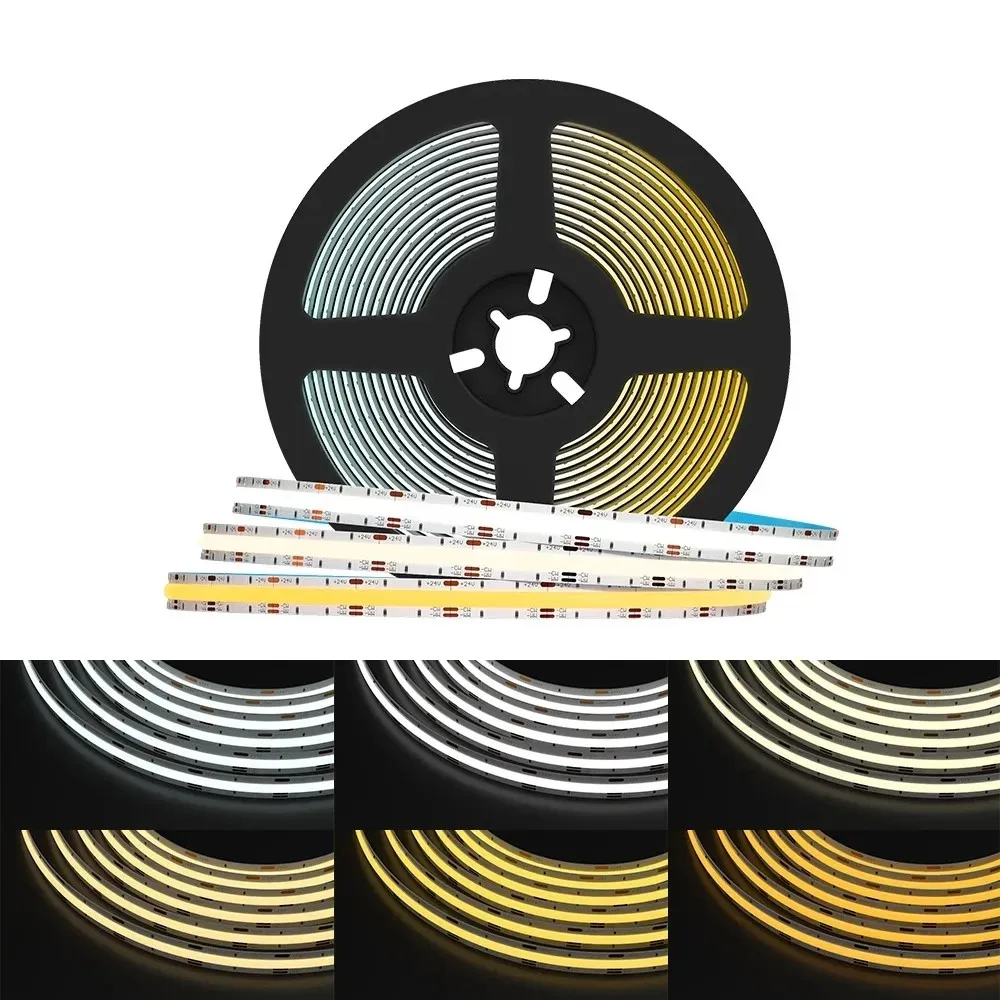 

FCOB Светодиодная лента тёплый белый 10мм DC24V