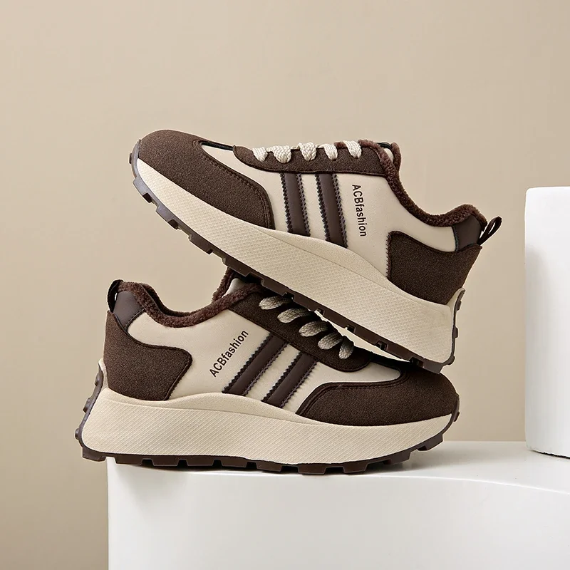 Кроссовки на высокой платформе нескользящая прогулочная обувь танкетке женская