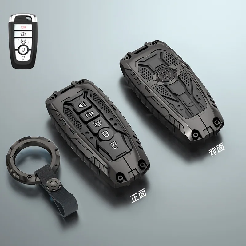 

Чехол для ключей от автомобиля из сплава, держатель для ключей, защита для брелока для Ford Mondeo Lincoln Aviator Navigator F150 Raptor Focus, сумка для ключей