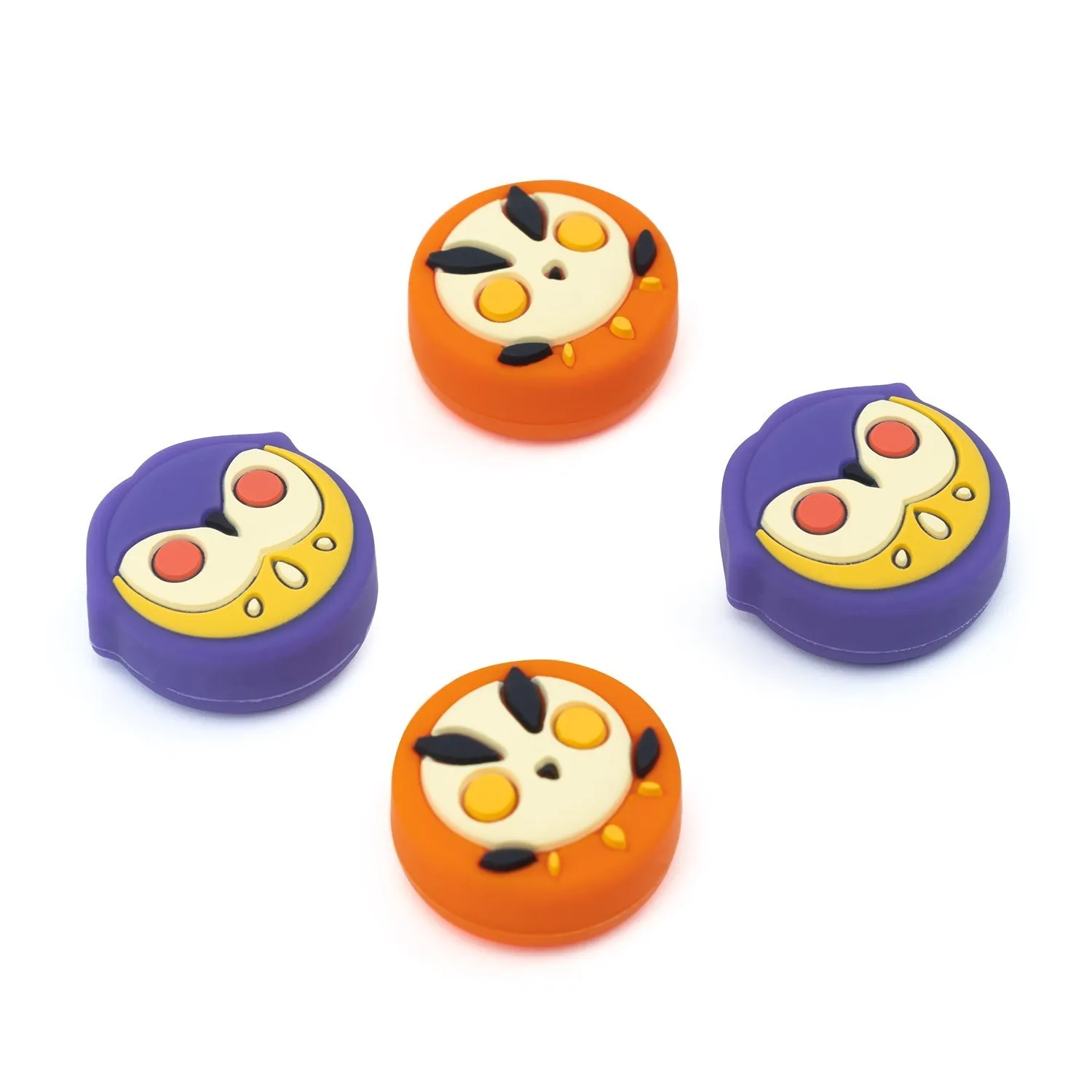 

Geekshare Owl Tulip Carp Thumb Grip Caps for Nintendo Switch & Lite Oled 4Pcs Silicone Joystick Caps Animal Games Accessories