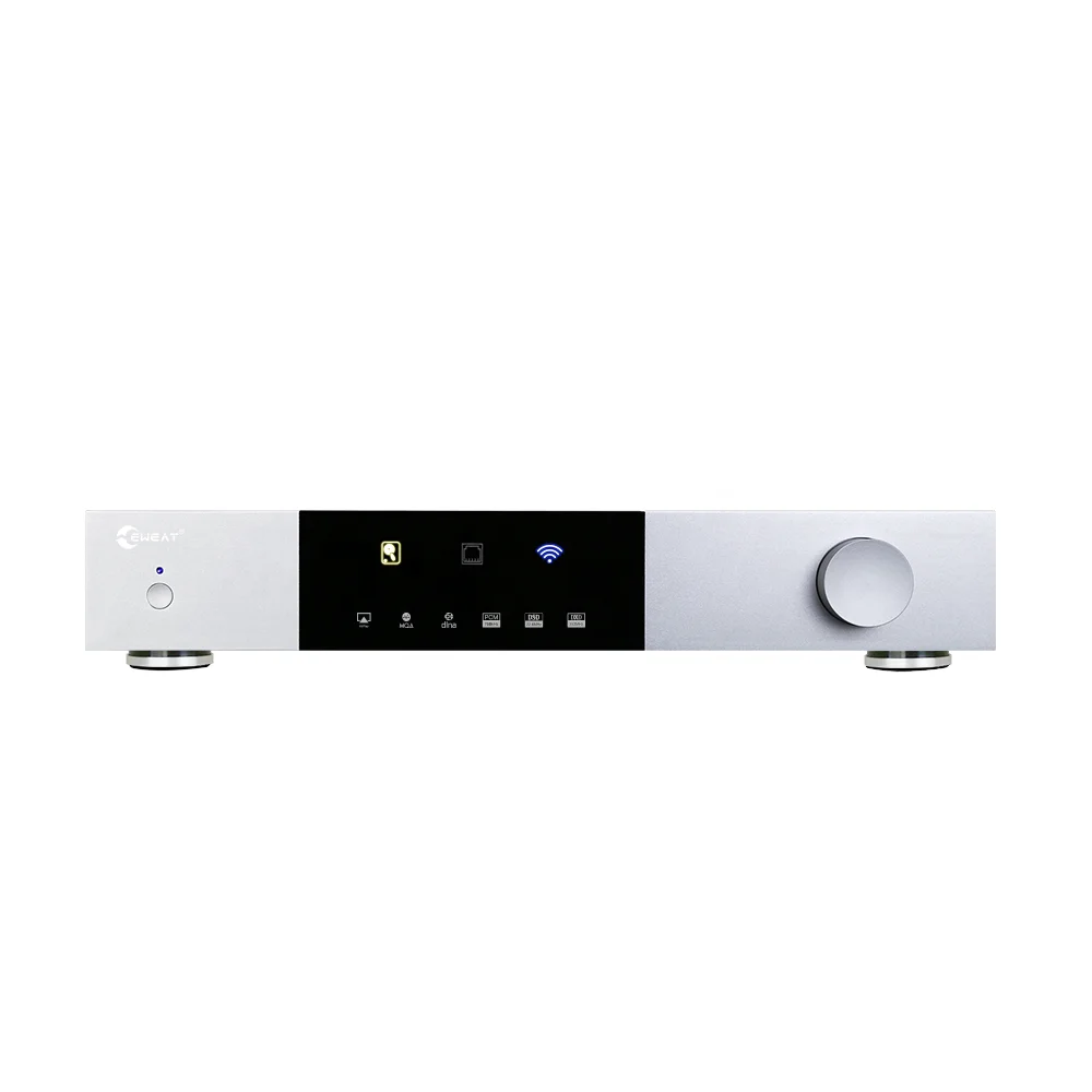 

Eweat Network Audio Player DMP20 for Home Theater AKM4493EQ Hi-resolution Music Streamer with Wifi Airplay 2 Conectivity