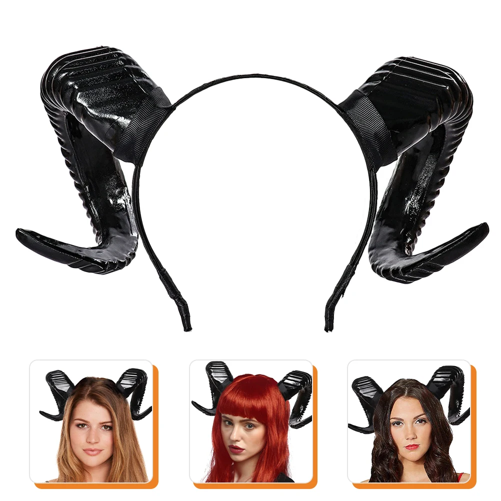 

Devil Horns Headband Fancy Dress Cosplay Costume Hairband Large Horn Hair Accessory