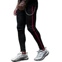 2022 new mens jeans summer fashion black leggings high quality stretch cotton slim pencil pants casual sports mens clothing