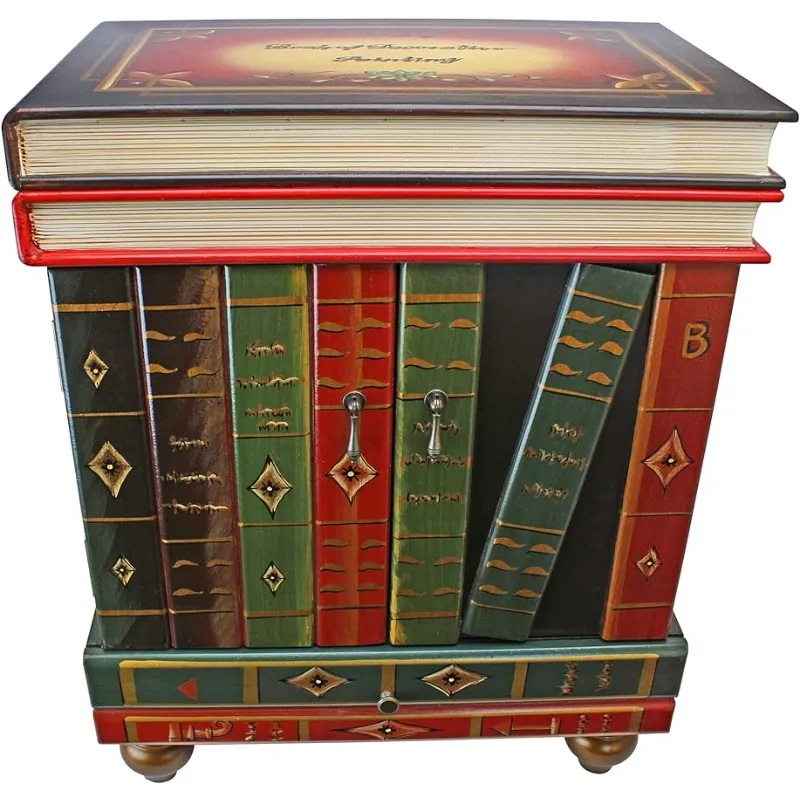 

Винтажный декоративный столик для хранения книг, 22 дюйма в ширину, 14 дюймов в глубину