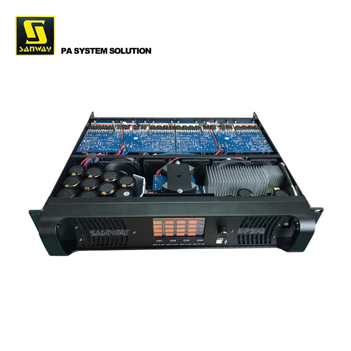

DP10Q 4 CH 10000watts Digital Audio DSP Power Amplifier for Live Music Clubs