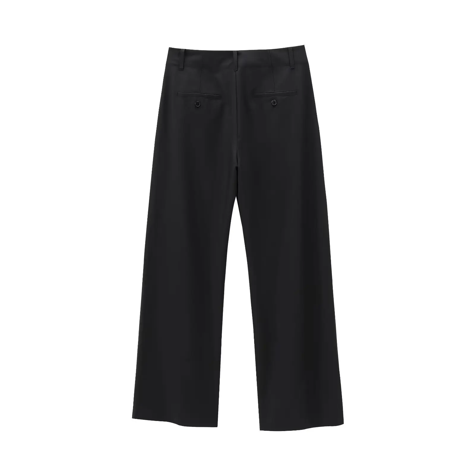 Maxdutti осень 2024 минималистичный женский черный костюм прямой комплект свободные