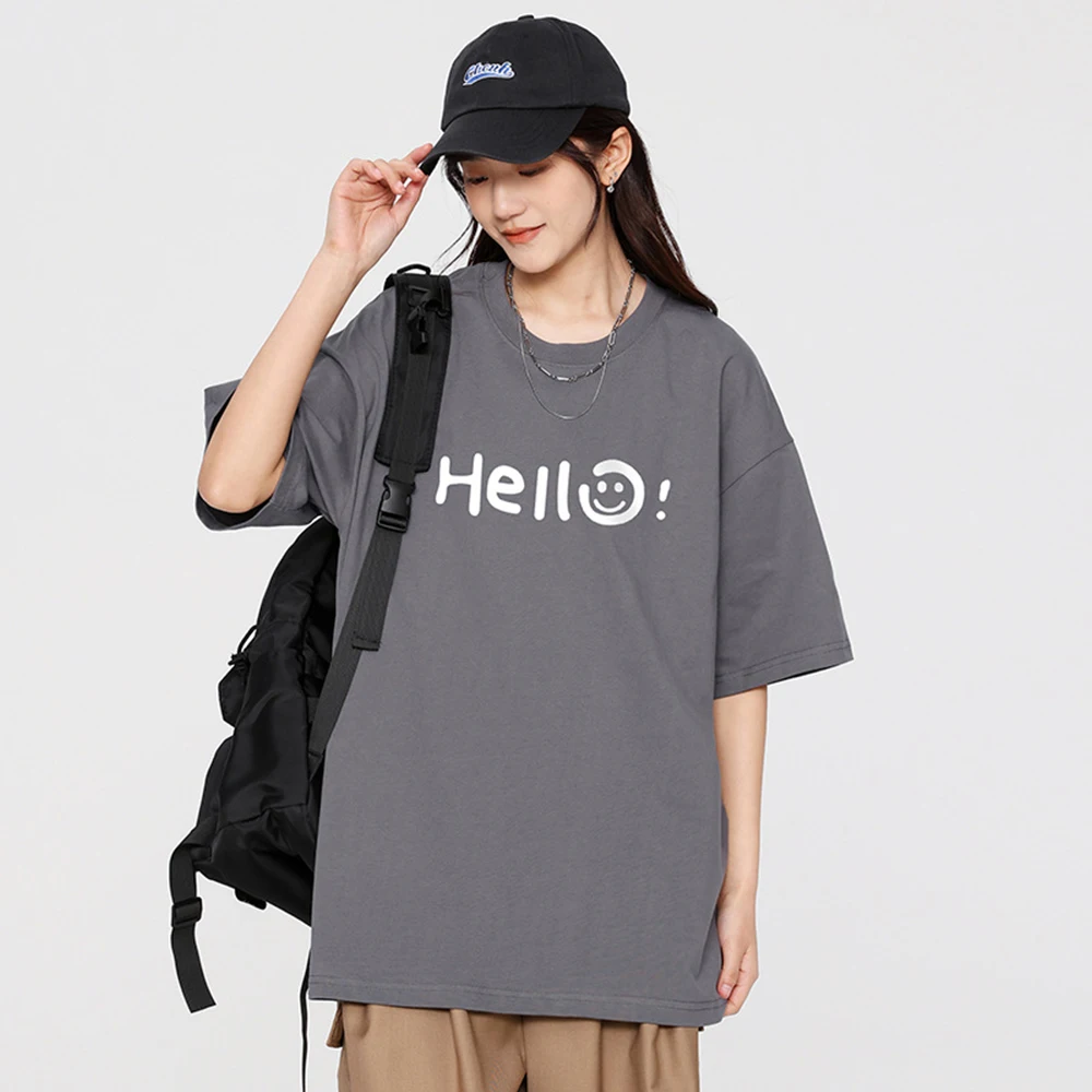 

Drew Smiley Face T-shirt Justin Bieber Street FOG Short Sleeve Summer Fashion Women T-shirt Y2k One Size Clothing S-2XL