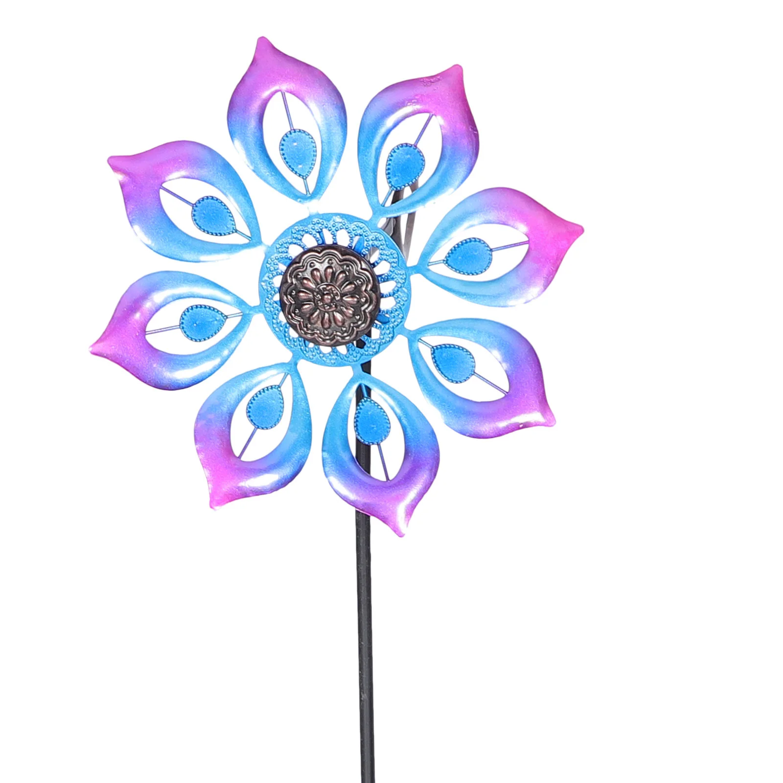 

Metal Pinwheel Decor Garden Rotating Windmill for Yard Lawn Garden Novelty Large Windmill Craft Decor