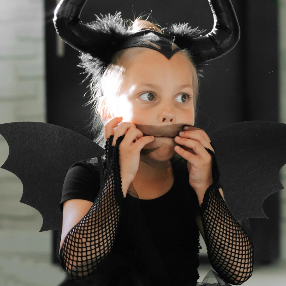 Костюм с крыльями летучей мыши для взрослых вечеринка на Хэллоуин черное