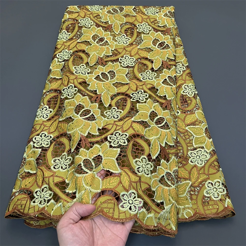 Чистый белый тюль из французского молочного шелка вышивка кружевная ткань 2024