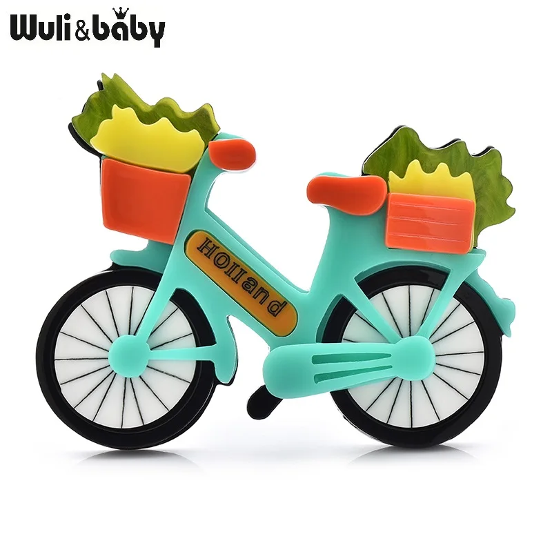 Wuli&ampbaby акриловые ретро велосипедные броши для женщин унисекс 2 цвета с цветами
