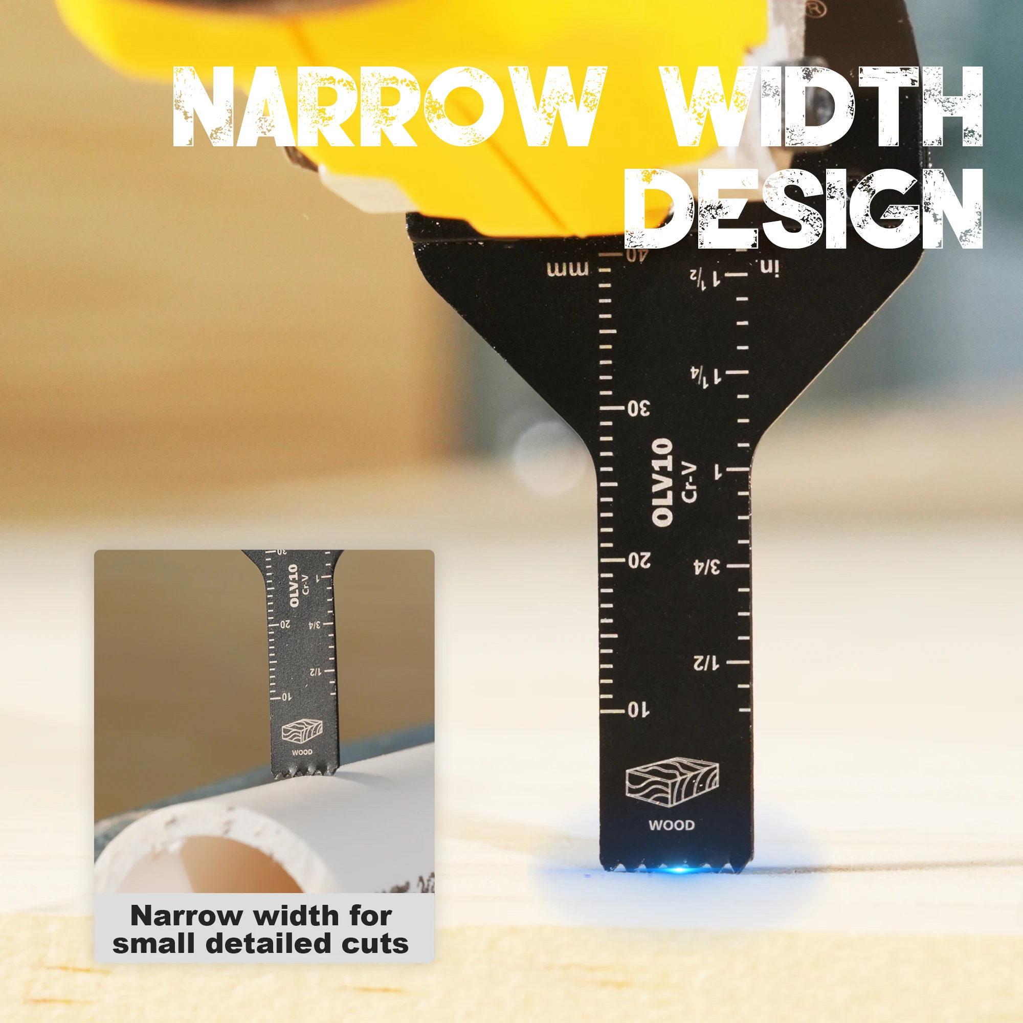 Узкое колеблющееся полотно пилы EZARC Cr-V в 1 упаковке 10 мм зерно для точной резки