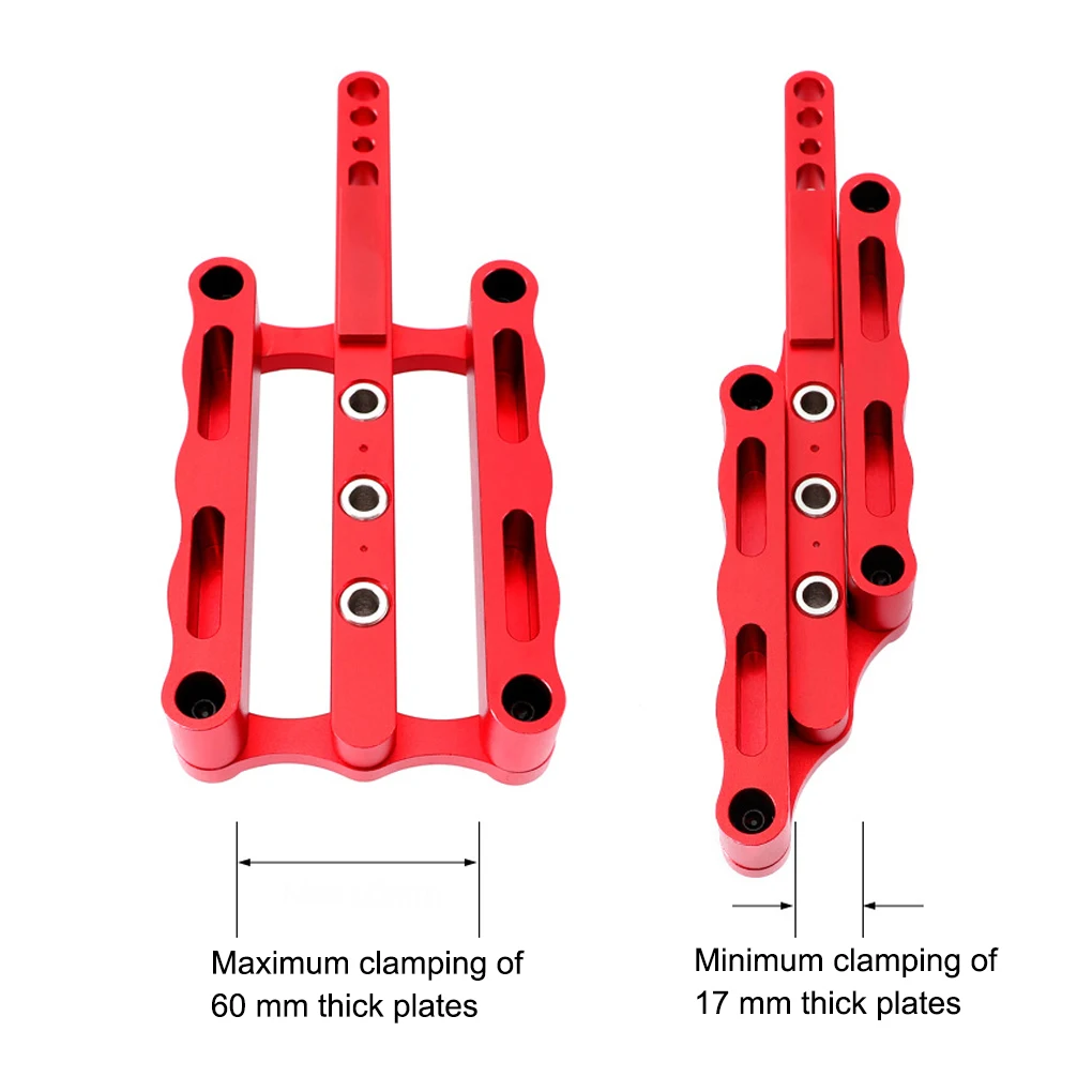 

Dowelling Jig Woodwork Drilling Carpentry Locator Adjustable Detachable Aluminum Alloy Household Puncher Accessories