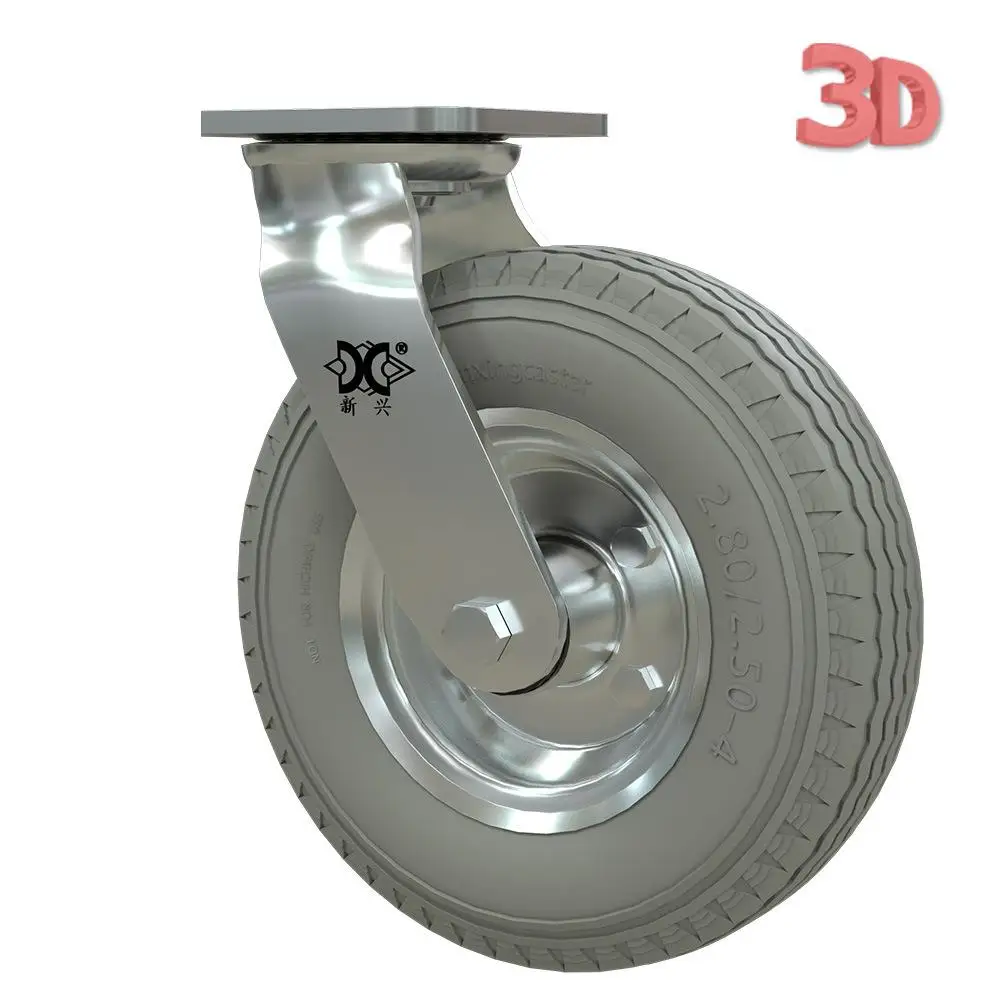 

1 Pc Heavy Duty Caster 8 "pu Foam Wheel Polyurethane Trolley Solid Industrial