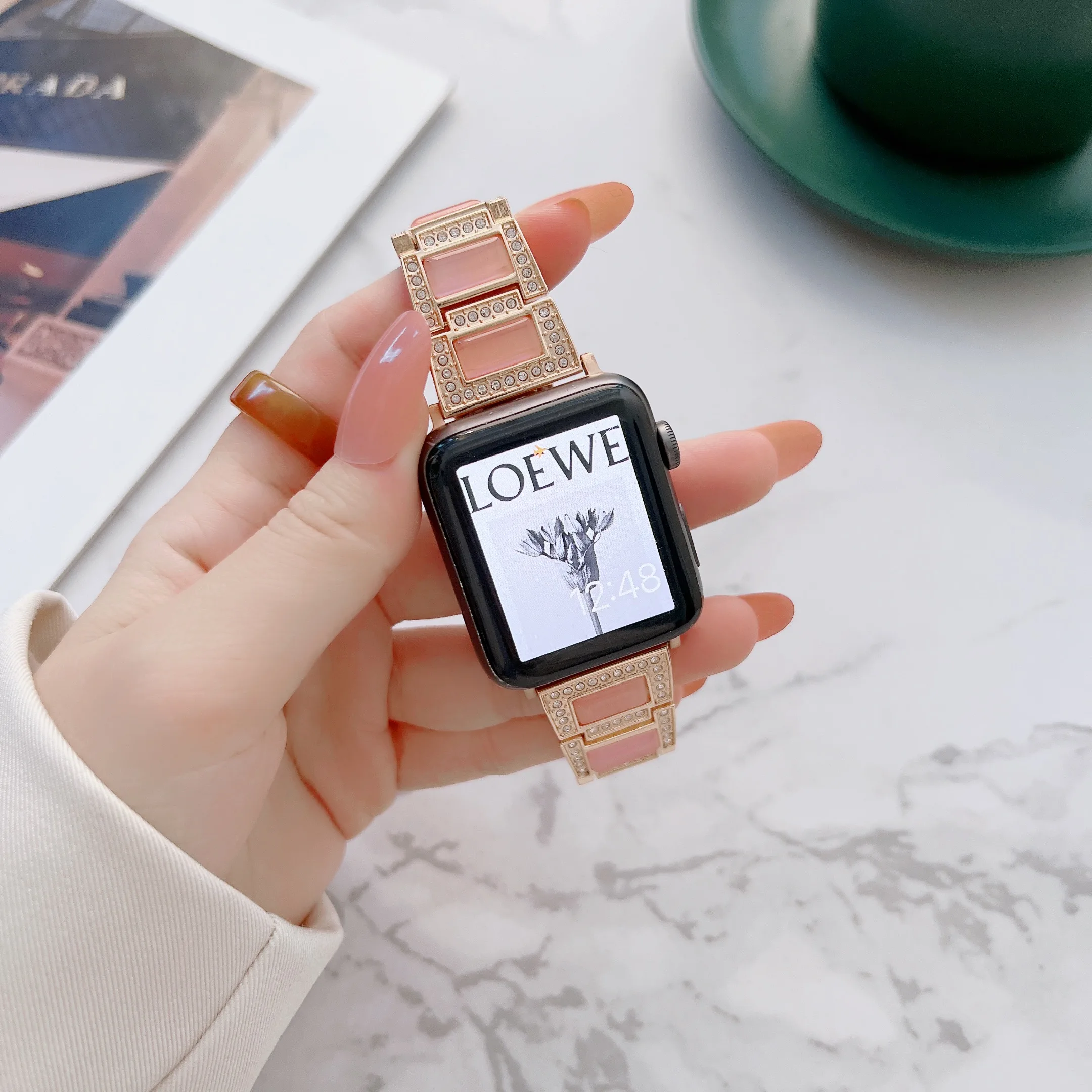 high-quality Stainless Steel strap For Apple Watch series 7 band 41mm 45mm Bracelet Metal band for iwatch 6 5 4 44mm 40mm Correa