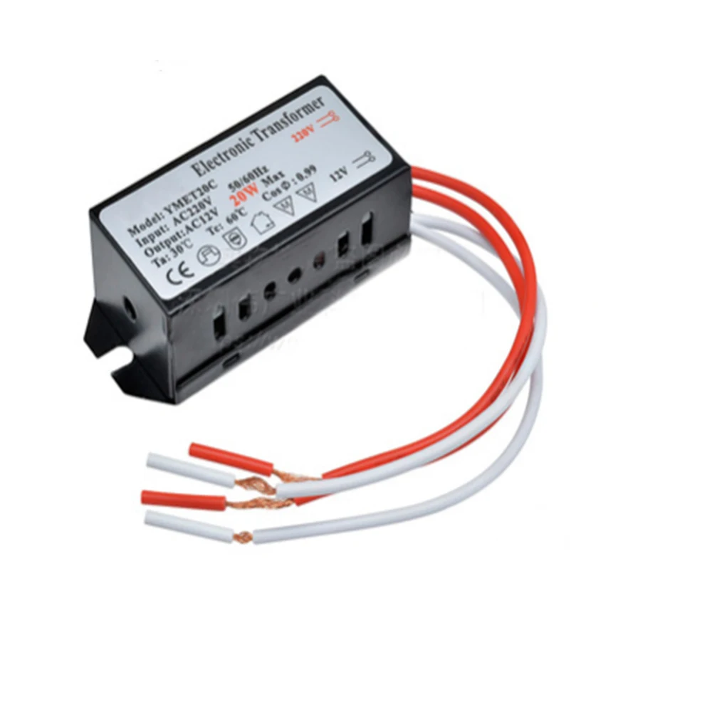 

Светодиодный трансформатор для освещения, 220 В переменного тока в 12 В, 20-50 Вт, галогенная лампа, электронный конвертер, светодиодный трансфор...