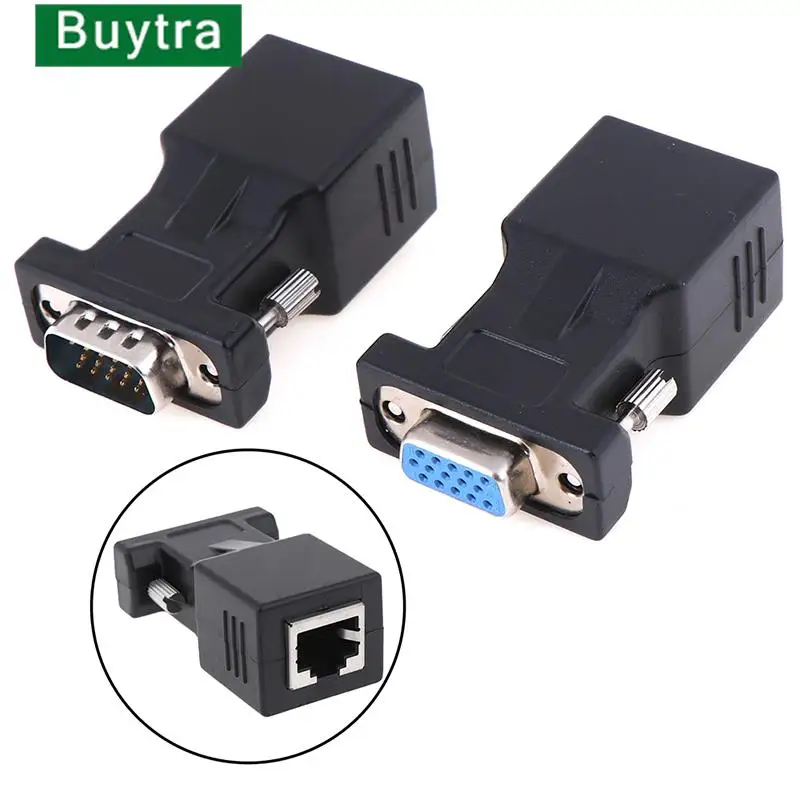 Переходник VGA на RJ45 с женским/мужским разъемами, удлинитель видеосигнала, аксессуары для компьютеров/ноутбуков, детали для настольных ПК для Macbook