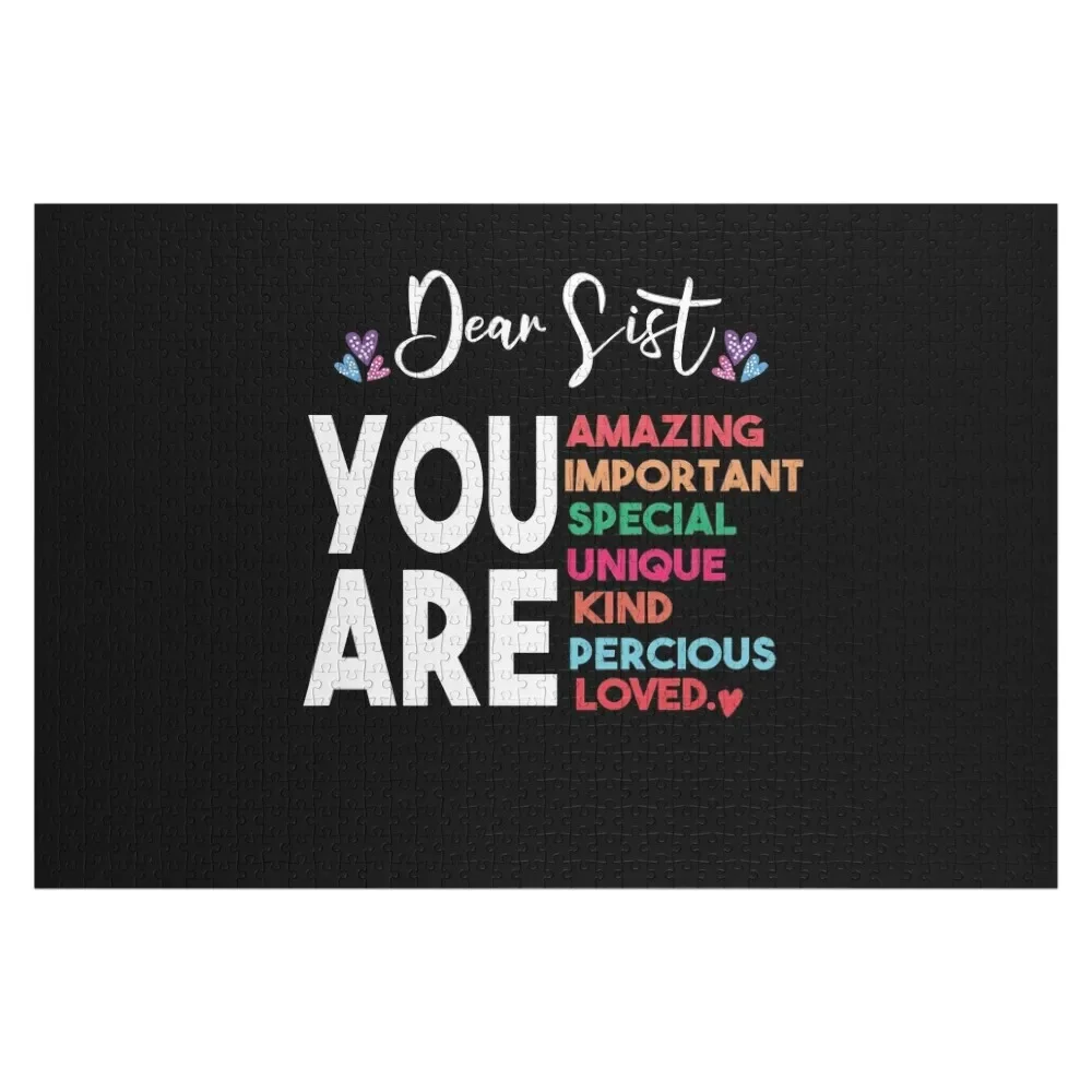 Дорогой сиза я люблю свою сестре семья любовь сердце подарок головоломка