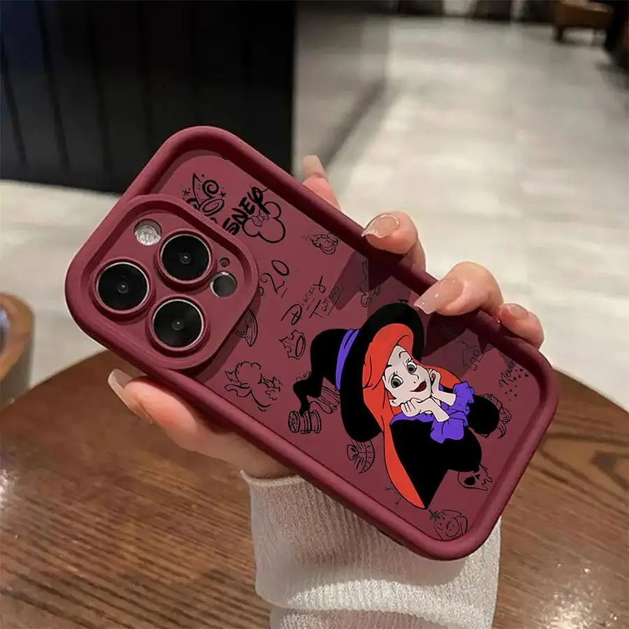 Противоударный чехол для Apple iPhone 11 14 Pro Max 15 Plus 12 13 Mini XR X XS 7 8 телефона Disney Princess Snow White