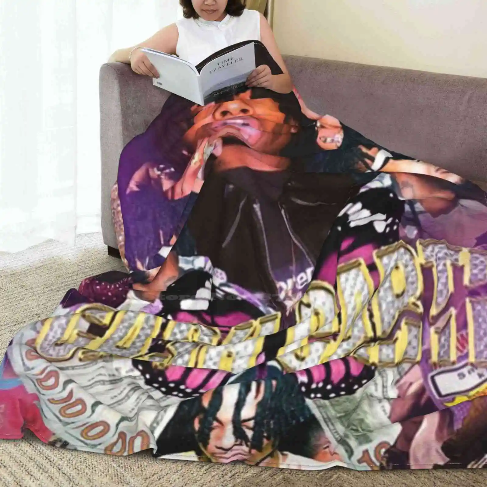 Модное мягкое теплое одеяло n60uk lulut Akeh большое красное с принтом в виде героев