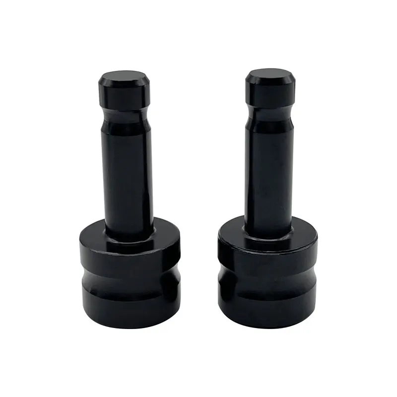 2pcs NEW Black Aluminum Adapter 5/8" x 11 female thread to Dia.12 mm pole fit for Leica Snap-On Prisms