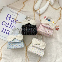 hand bags for girls messenger purses baby coin purse candy knapsack bow tie handbag kids flower bag cute packet plush backpack