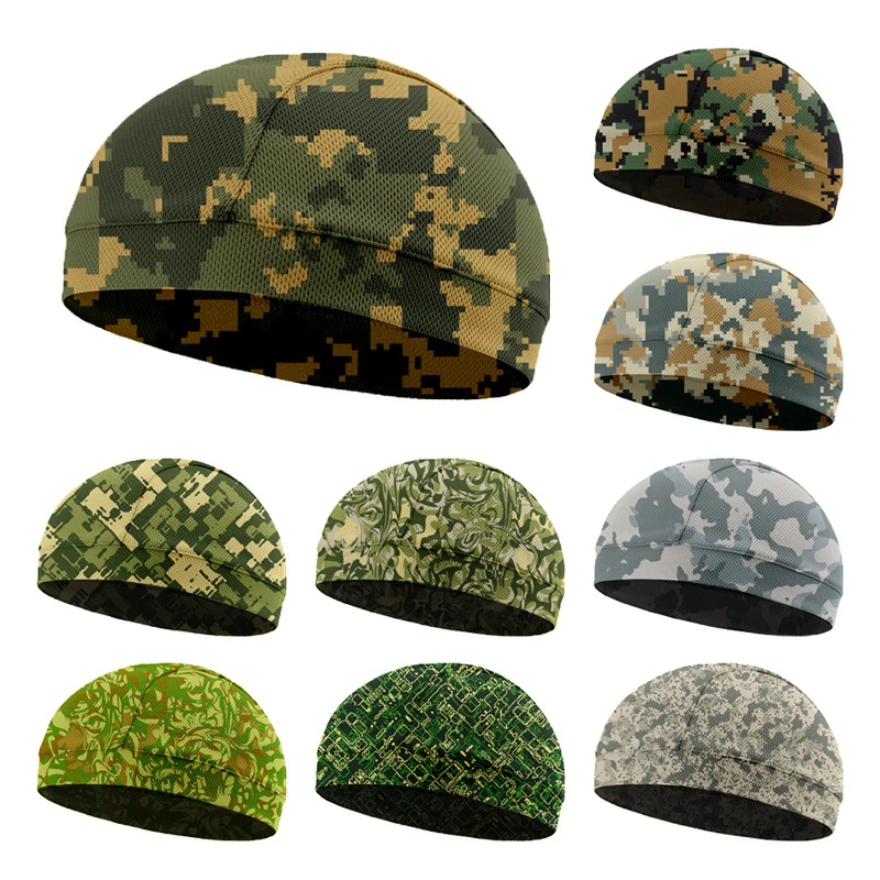 

Breathable Cycling Cap Camouflage Summer Anti-UV Motorcycle Bike Sports Hat Quick Dry Helmet Inner Cap For Outdoor Riding Hiking