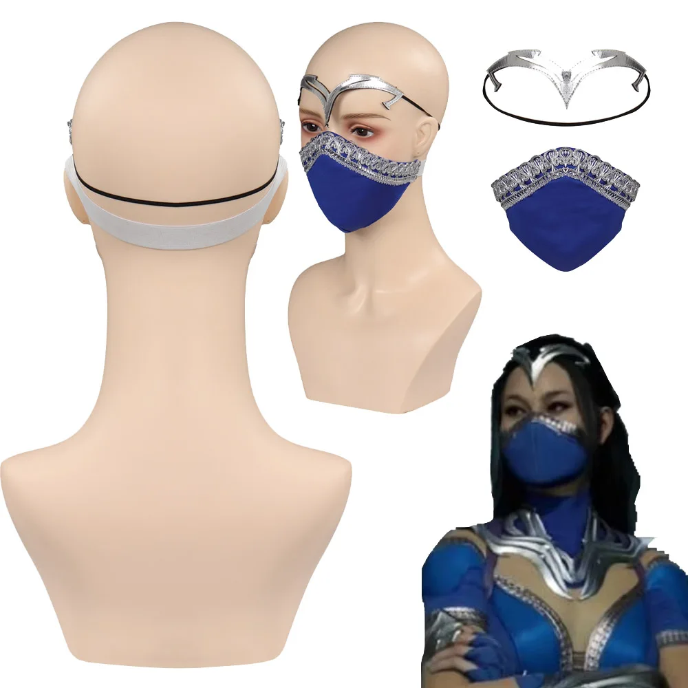 Фотомаска для косплея в наличии Kitana Mortal Cos Kombat Fantasia Mask головная повязка взрослых