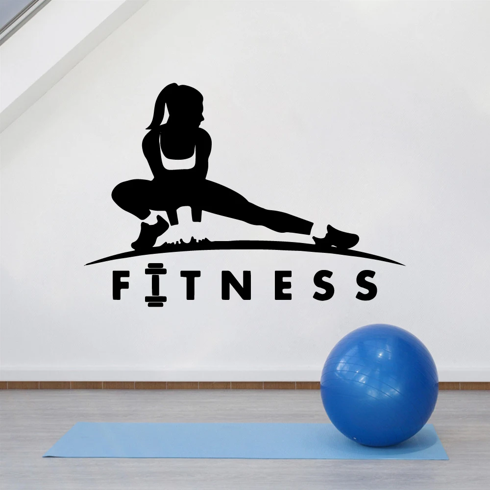

Gym Wall Stickers Fitness Vinyl Decal Workout Wall Art Mural Gymnasium Decoration Sport Wallpaper Creative Exercise Poster Decor