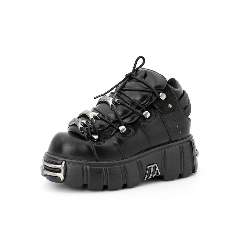 Женские кроссовки в готическом стиле ботильоны на платформе высотой 6 см со