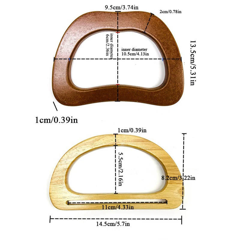 

Новинка 2023, плетеная Сумка с короткой ручкой, аксессуары для сумки ручной работы, Сменные аксессуары для ручной работы из цельной древесины