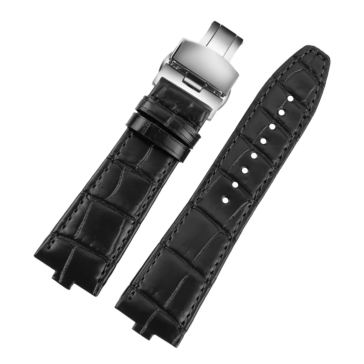 Мужской ремешок из американской кожи аллигатора, подходит для часов Vacheron Constantin Vertical и Horizontal 4300V, 4500V, 5500V. (art.: 3920da29a467b) - 3920da29a467b