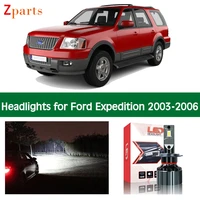 1 pair car bulbs for ford expedition 2003 2006 led headlight canbus headlamp low high beam lighting light lamp accessories