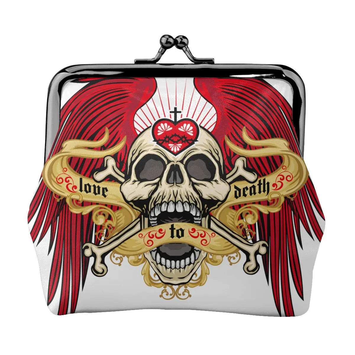 Coin Purse Gothic Coat Of Arms With Skull Women Mini Pouch Female Pouch Key Card Holder Wallet