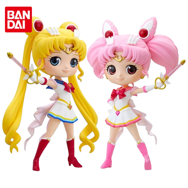 

Фигурки героев аниме Bandai оригинальные Сейлор Мун Сейлор Чиби Мун Игрушки для девочек подарок для детей коллекционные модели украшения
