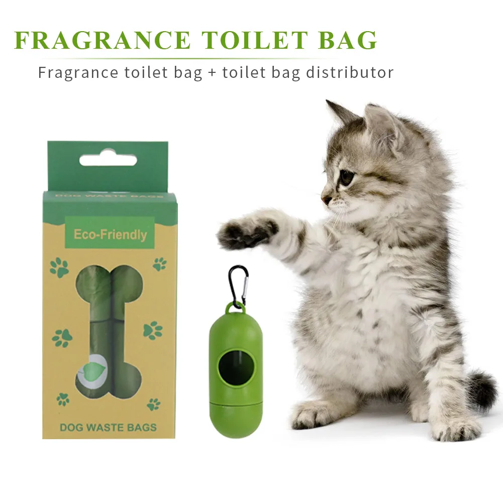 

4 Rolls Puppy Dispenser Garbage Bags Dog Plastic Trash Holder Poop Scooper Set Degradable Pet Zero Waste with Distributor