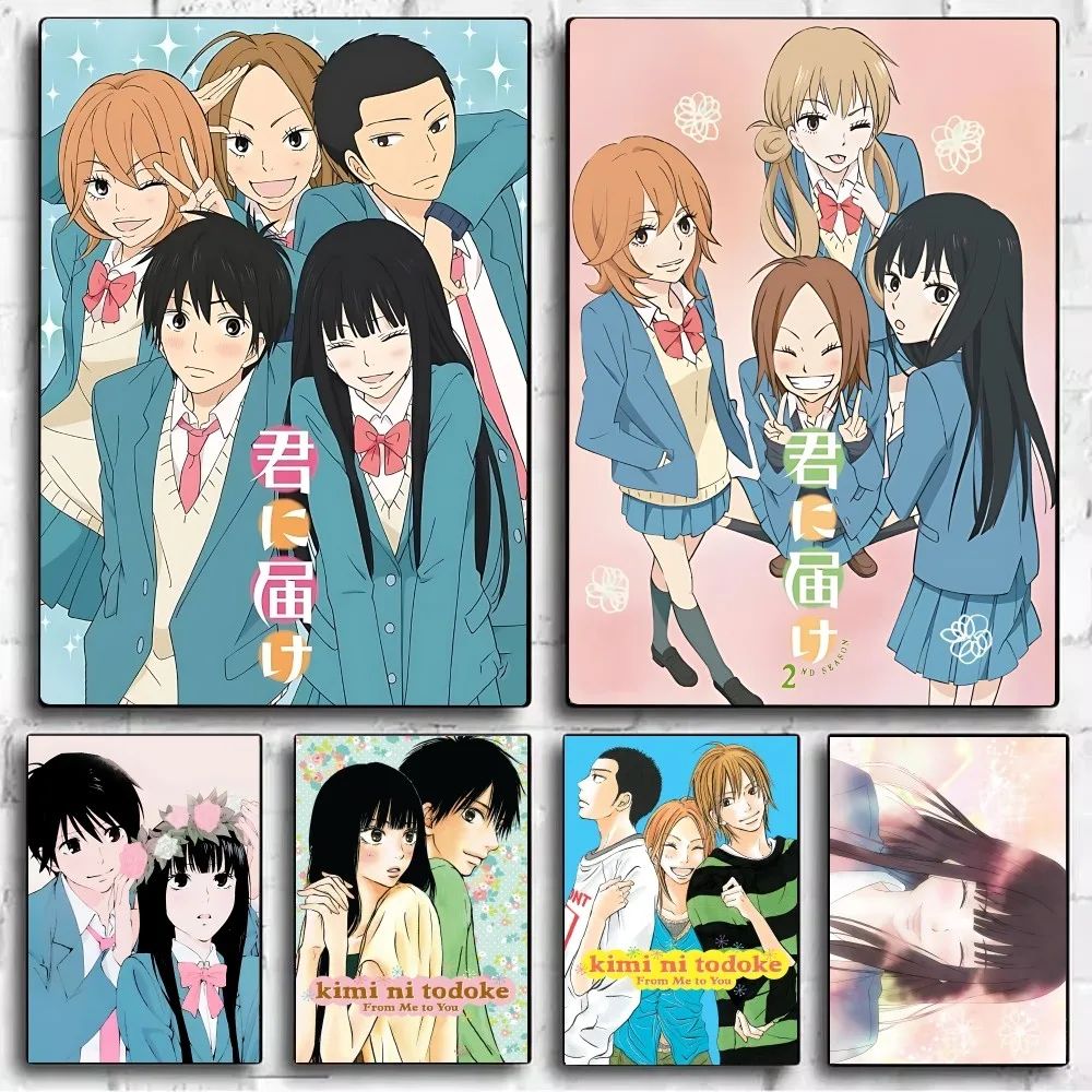 Аниме-постер Kimi ni Todoke необычная Наклейка на стену для гостиной бара винтажная