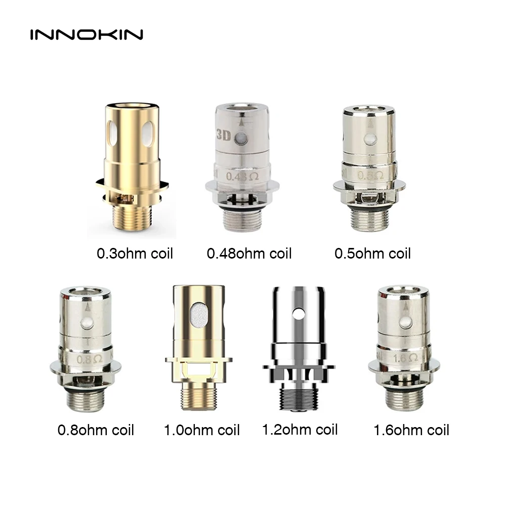 

Original Innokin Z Coil Replacement Coil (5pcs/pack) 0.3/0.48/0.5/0.8/1.0/1.2/1.6ohm Core Head Eletronic Cigarette Vape