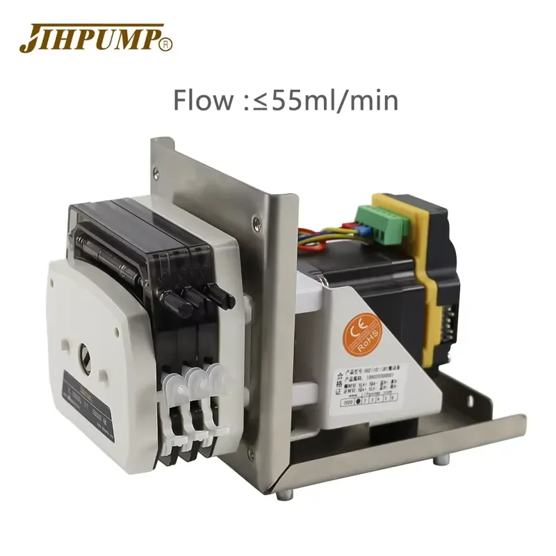 Фото Новый промышленный перистальтический насос JIHPUMP OEM 24В для дозирования кислот, многоканальный, с шаговым двигателем 24В, для розлива жидкостей в медицинских целях №4