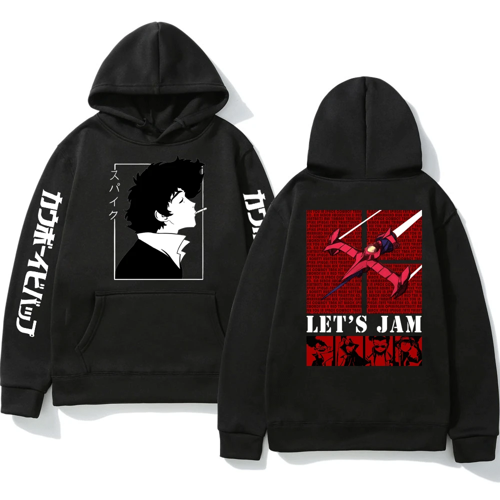 

Anime Cowboy Bebop Print Hoodies Men Women Tracksuit Long Sleeve Sweatshirts Japanese Streetwear Harajuku Hooded Pullover Coat