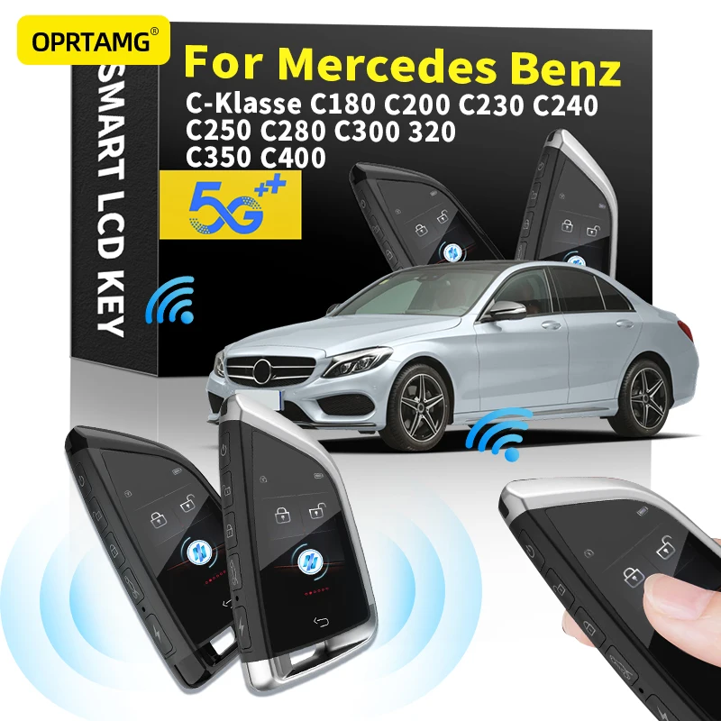 

Умный брелок для ключей с ЖК-дисплеем для Mercedes Benz C-klase C180 C200 C230 C240 C250 C280 C300 320 C350 C400 2000-2018 2019 2020 2021