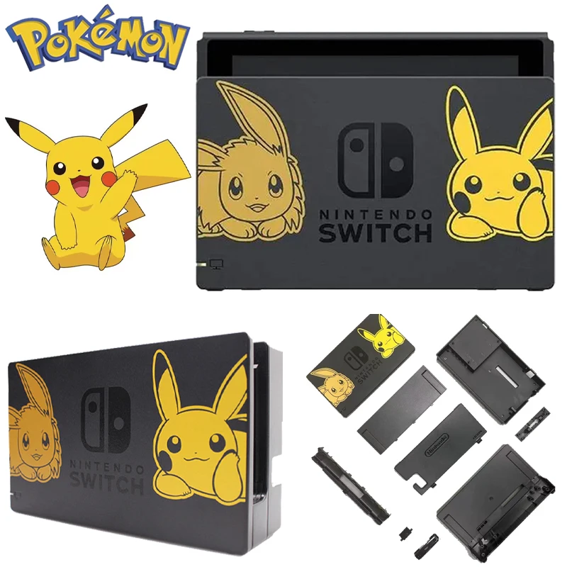 Новый оригинальный сменный полный комплект чехлов Pokmeon Pikachu для Nintendo Switch зарядная док-станция для ТВ матовый чехол для станции подарок