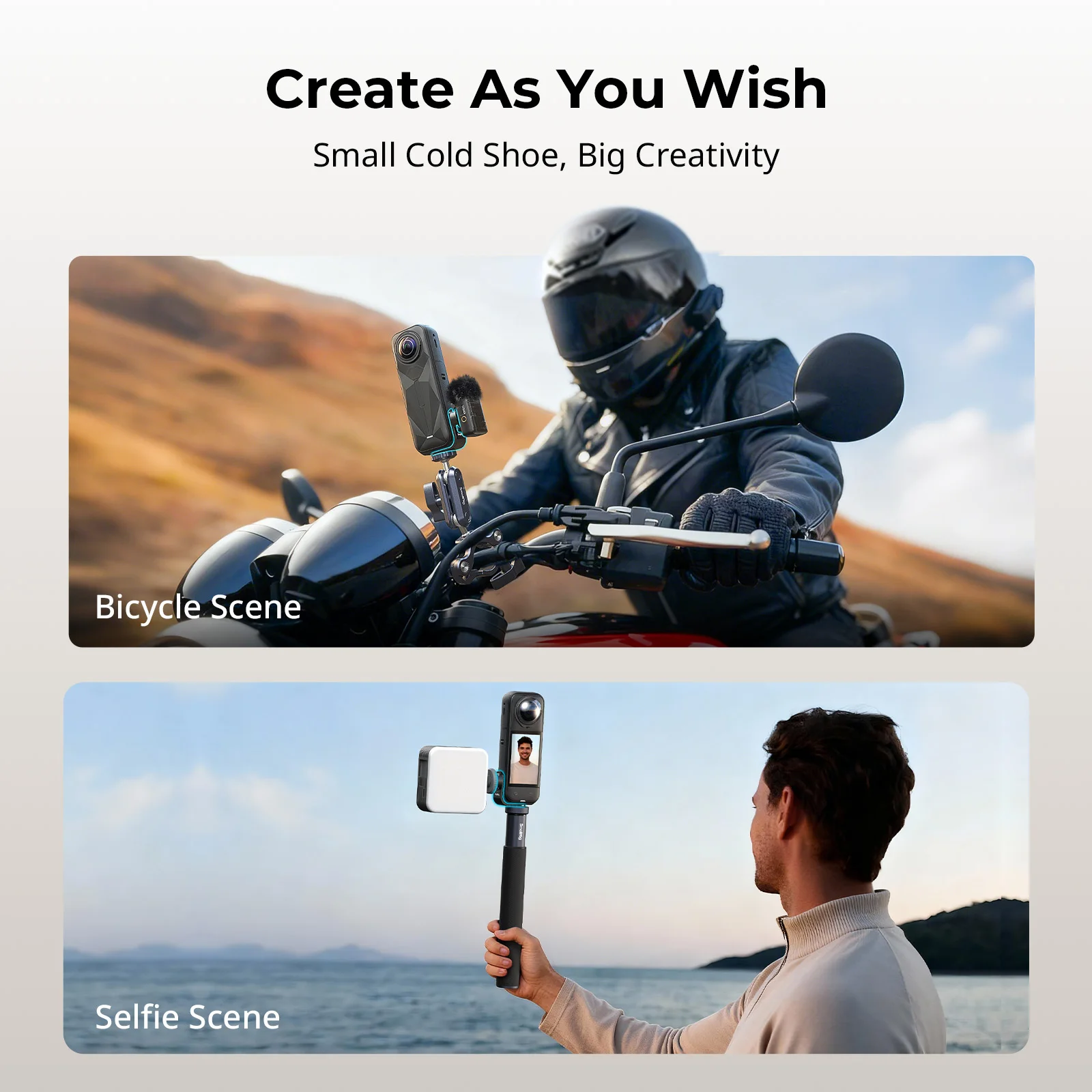 Поддержка крепления SmallRig для холодного башмака для Insta360 X4X5 для передатчика DJI Mic 3, 360° °   Съемка с помощью аудиокабеля-адаптера-5825 (art.: 3920d359ff283) - 3920d359ff283