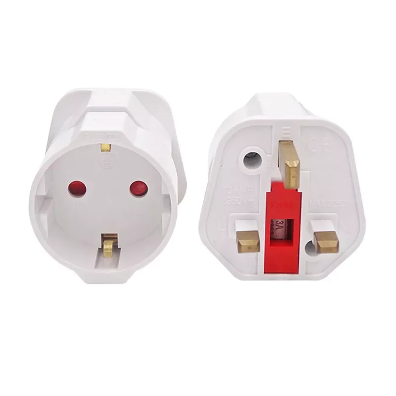 

2022New EU Euro to UK Smart Plug Universal AC Power Socket Plug Adapter Travel Charger Converter European Travel Adapter